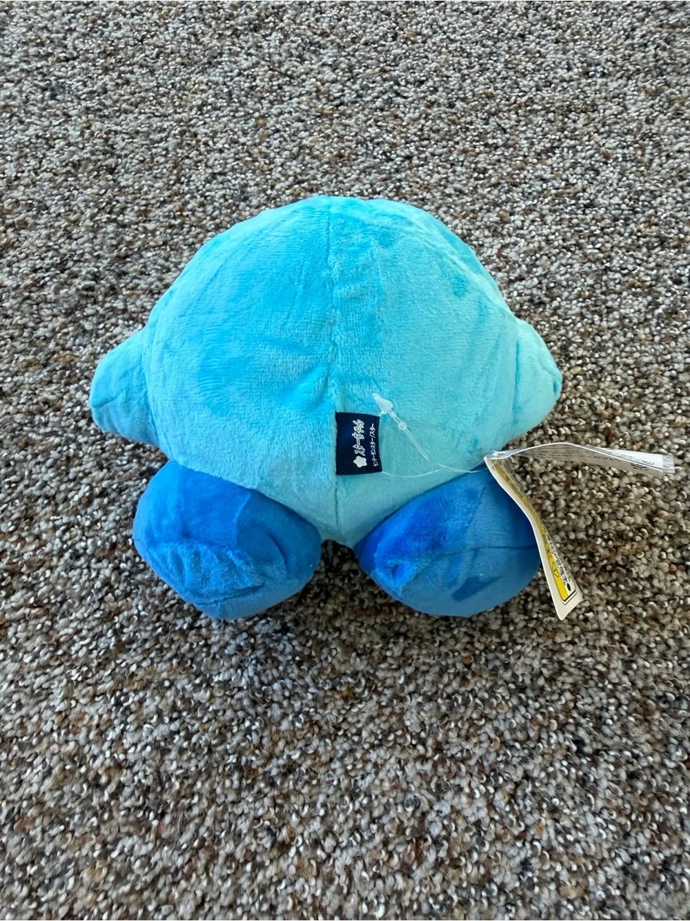 Kirby Blue Plush Surprised Face Dark Blue Feet Soft Stuffed Toy With Tags